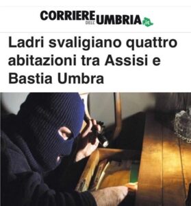 DOTTOR ANTIFURTO LADRI IN AUMENTO IN UMBRIA